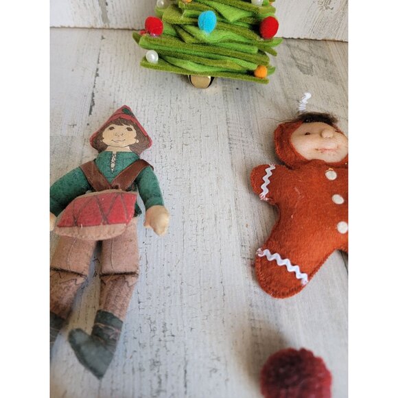 Vintage plush child drummer tree stocking Xmas ornament ballerina - Picture 4 of 6